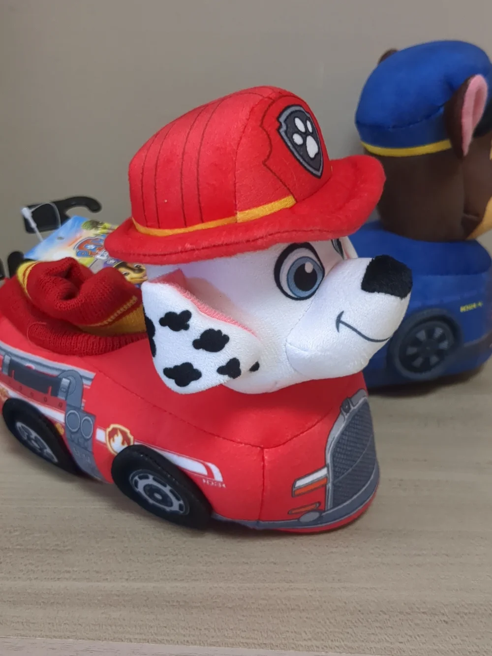 PAW Patrol Plush Slippers - Red & Blue Character Booties